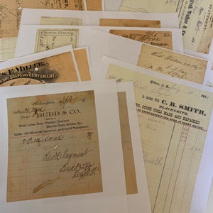 Digitale download jaren 1880 vintage documenten jaren 1890 Voor- en achterkant Efemere papierkunst Scrapbooking Junkdagboeken