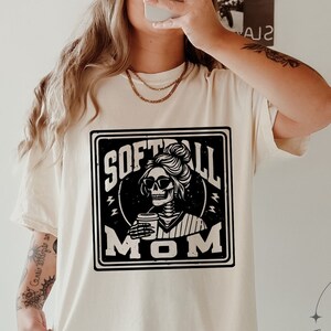 Softball Mom Png, Trendy Softball Sublimation, Trendy Softball Shirt Design, Skeleton Softball Design, Softball Game Day Shirt Png, image 2