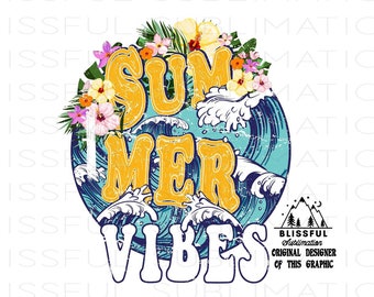 Retro Sublimations, Design Download, Vintage Sublimation, Png, Clipart, T Shirt Design Sublimation Downloads, Summer Vibes, Wave, Clip Art