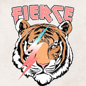 Tiger PNG, Fierce Tiger PNG, Tiger Shirt Design Download, Tiger Clipart, Tshirt Design, Sublimation PNG, Trendy png t shirt design