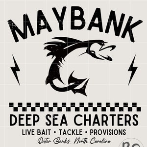 Maybank Deep Sea Charters, png PNGEgg | Outer Banks png T-shirtontwerp downloaden | Pogue Life png-sublimatieontwerp downloaden, P4L, OBX,