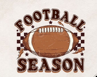 Football Season PNG- Football Sublimation Digital Design Download- Retro Football png- fall png - Trendy Football png designs