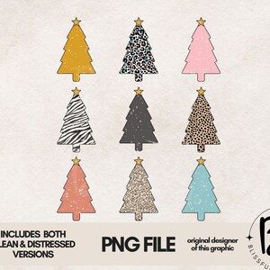 Christmas PNG, Christmas Sublimation Design Download, T-Shirt Design, Clipart, PNG, Leopard, Animal Print, Christmas Tree, DTG Printing,
