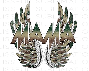 Retro Sublimations, Boy Mama Png,  Designs Downloads, Vintage Sublimations, Png, Clipart, Dreamer, T Shirt Design, PNG, Camo, Rock, Wings,