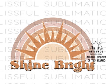 Retro Sublimations, Designs Downloads, Vintage Sublimations, Png, Clipart, Shirt Design Sublimation Downloads, Sunshine, Rainbow, Boho PNG