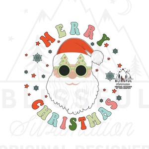 Christmas Sublimation Design Download, Merry Christmas PNG, T-Shirt Design, Clipart, Retro Sublimations PNG, Santa, Vintage Sublimations