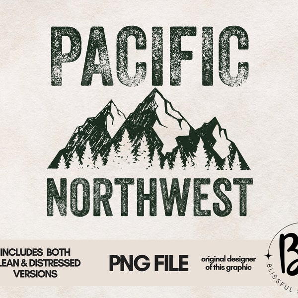 Pacific Northwest PNG file for sublimation printing DTG printing - Camping Png Sublimation design download, T-shirt design - Hiking Png, PNW