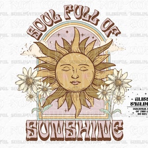 Soul Full of Sunshine PNG Retro Png Summer Png T-shirt - Etsy