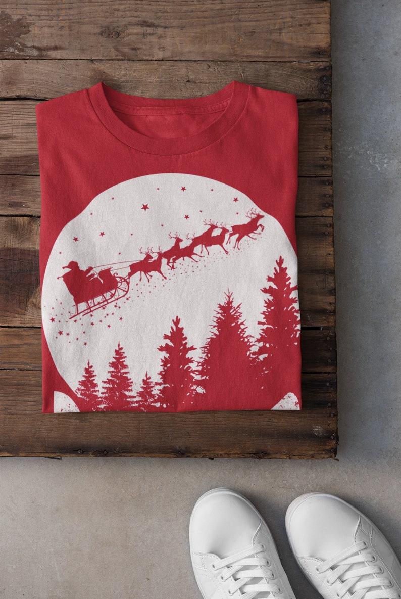 Christmas PNG File for DTG Printing, Christmas Sublimations Designs Downloads, T-Shirt Design, Clipart, PNG, Believer, Santa, Reindeer image 6