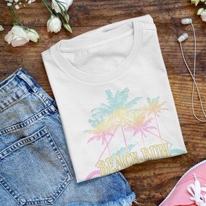 Beach Bum PNG - Playa png - Sublimación de playa - Retro png - Verano png - Diseño de camisa - Vintage Look - Sublimación Diseño Descargar imagen 4