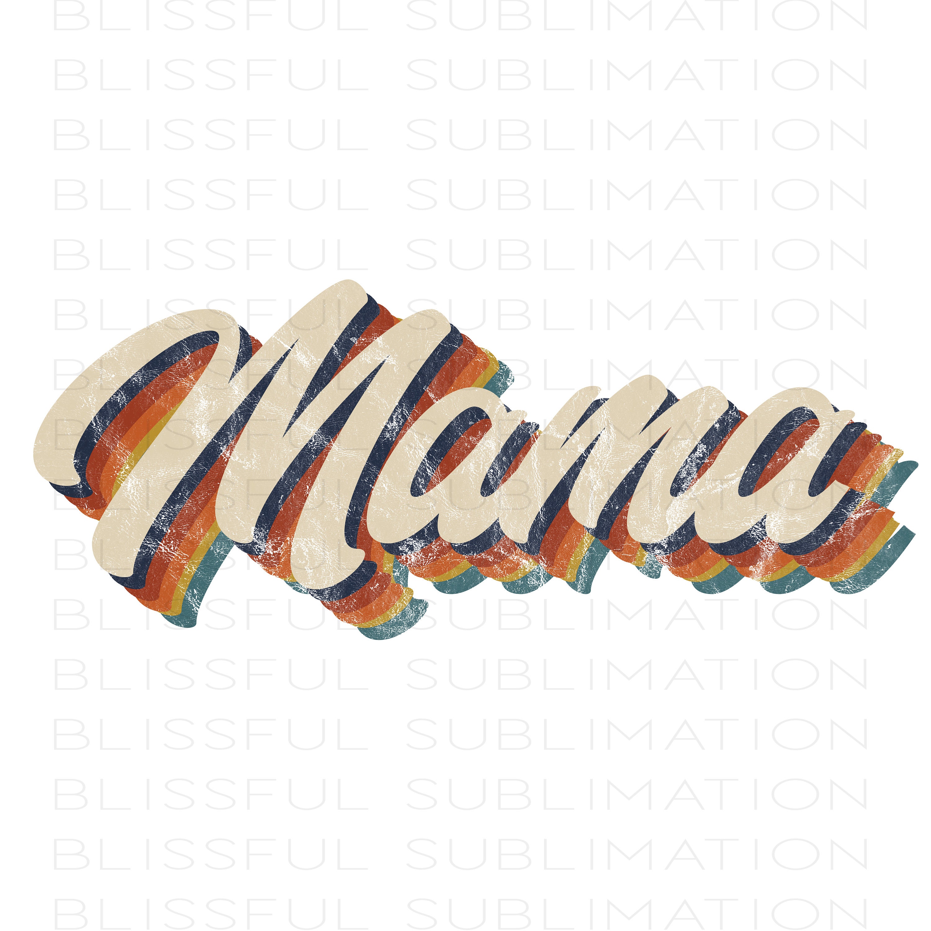 Retro Mama PNG File for Sublimation Printing DTG Printing | Etsy
