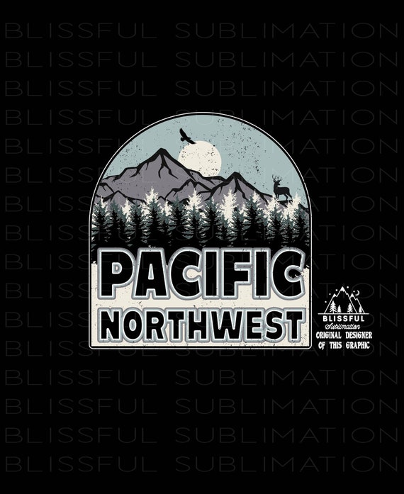 Distressed Pacific North West Mountain Shirt Camper Camping Distressed Pacific North West Mountain Shirt Camper Camping