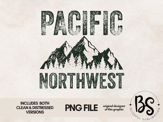 Pacific Northwest PNG file for sublimation printing DTG printing - Camping Png Sublimation design download, T-shirt design - Hiking Png, PNW