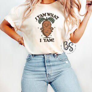 I Yam What I Yam PNG - Funny Yam Pun Design | Foodie, Vegetable Digital ...