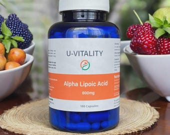 Alpha Lipoic Acid 600mg 180 Capsules Antioxidant Metabolism Healthy Nerves