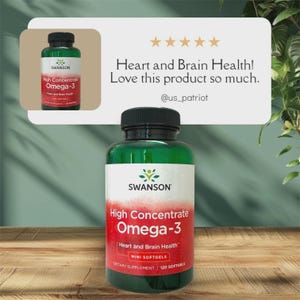 Omega-3 No fishy odor 120 MINI softgels Heart Brain Cognitive Joint Skin Health image 1