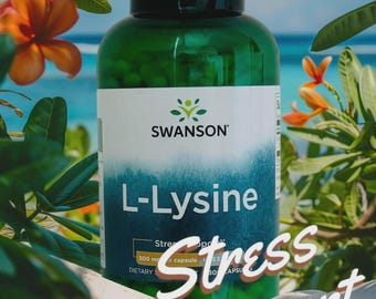 L‑Lysine 500 mg Free‑Form 300caps Nervous System Health Mood Antioxidant Support