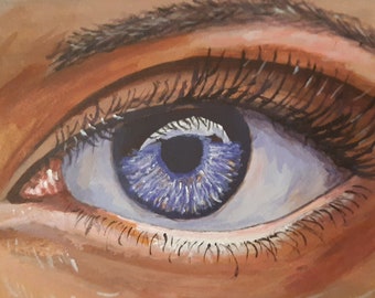 blue eye, limited edition  print from original acrylic painting