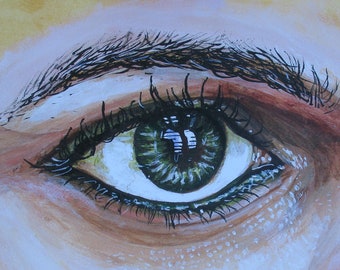 black eye, limited edition print from original acrylic painting