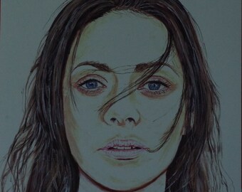 Marion Cotillard limited edition print from acrylic painting