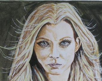 Natalie Dormer, acrylic painting
