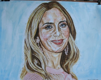 Emily Blunt limited edition print from original acrylic painting