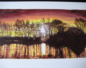 dawn high quality limited edition print from acrylic painting