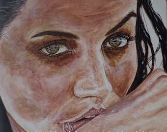 ANNA DE ARMAS. high quality print from acrylic painting