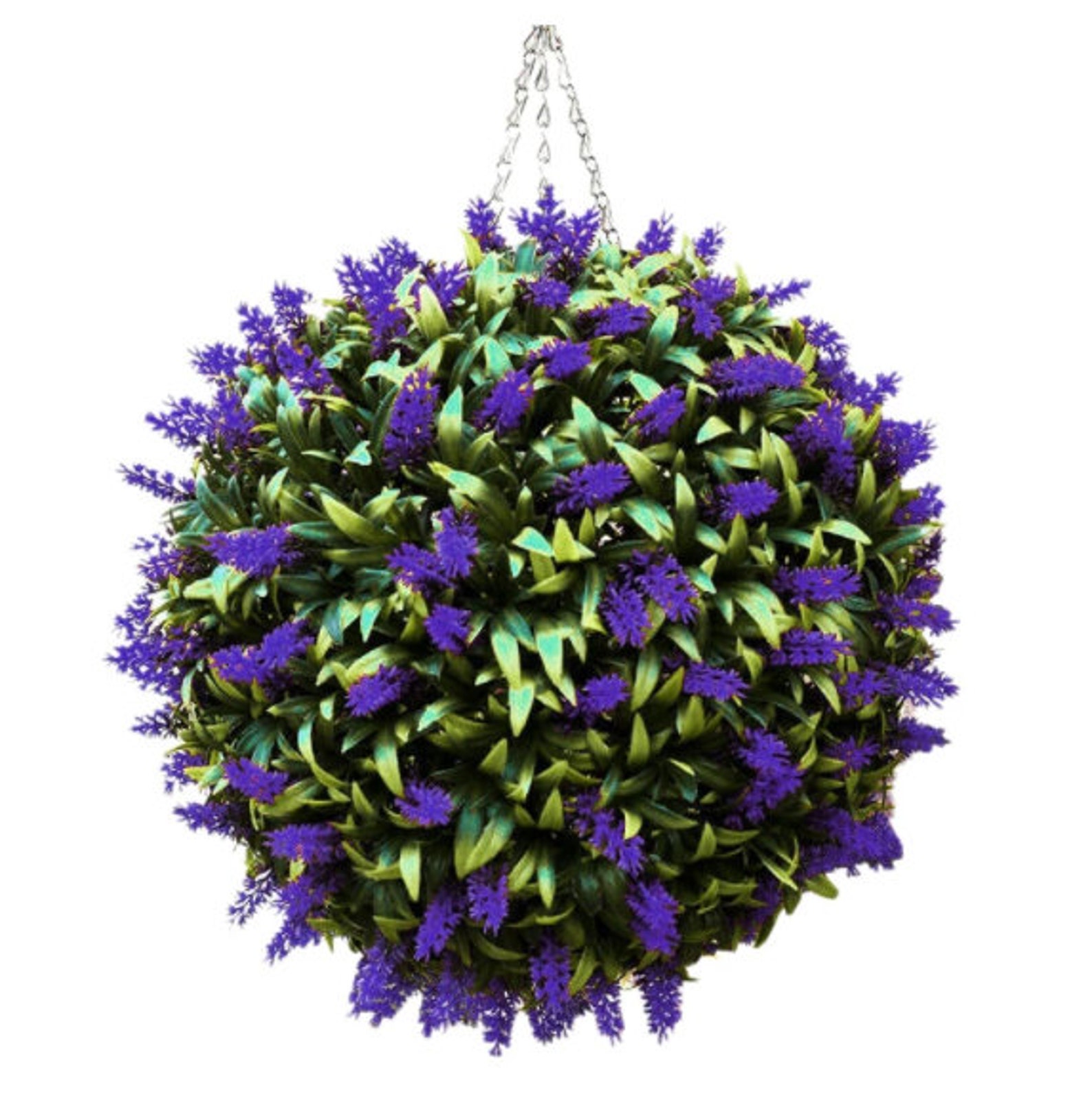 Artificial Purple Lavender Hanging Topiary Ball Flower Plant Etsy
