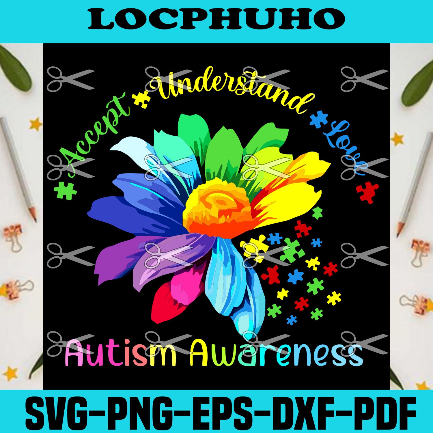 Free Free Sunflower Autism Svg 169 SVG PNG EPS DXF File