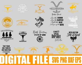 Download Clip Art Huge Bundle Svg Beth Dutton Button Ranch Rip Svg Yellowstone Svg Clipart Svg Files For Silhouette Yellowstone Svg Png Bundle Cricut Art Collectibles