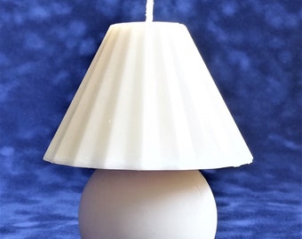 Handmade soy wax table lamp candles.