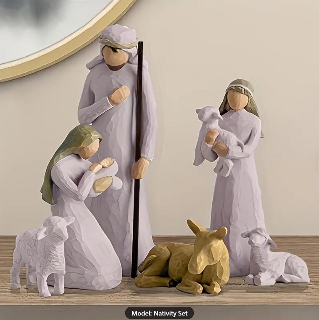 CLEARANCE 6 Piece Nativity Figurine Holiday Decor Christmas Etsy UK