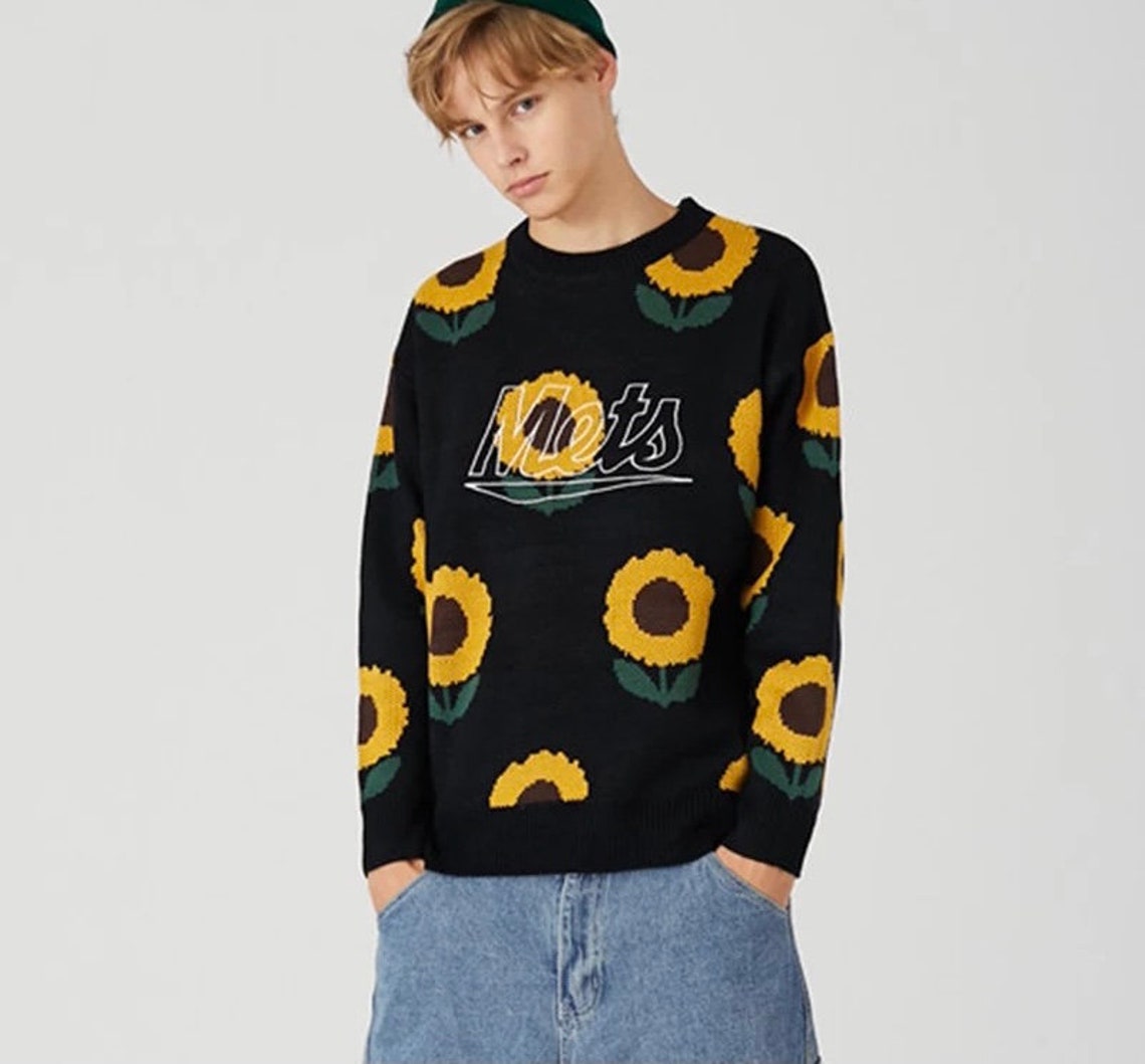 Sunflower Sweater Women Men 2021 Autumn Fashion Long Sleeve Etsy
