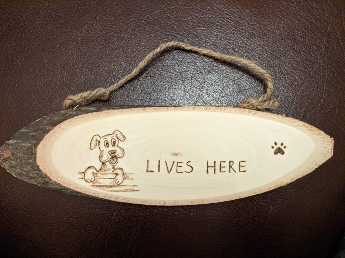 Personalised dog plaque dog sign wooden plaque Etsy