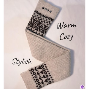Winter extra long wool leg warmer cozy soft extreme warm. Overknee high Very stretchable leg warmer one size fits all personalizable
