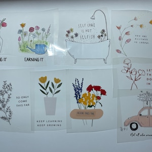 Direct to Film (DTF) Plant Inspirational Quote Designs - Nature-Inspired Transfers for DIY Crafts & Apparel