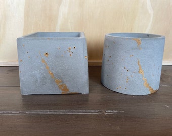 Concrete cement planter succulent air plant holder small plant pot pen holder office desk decor small planter pot concrete decor handmade