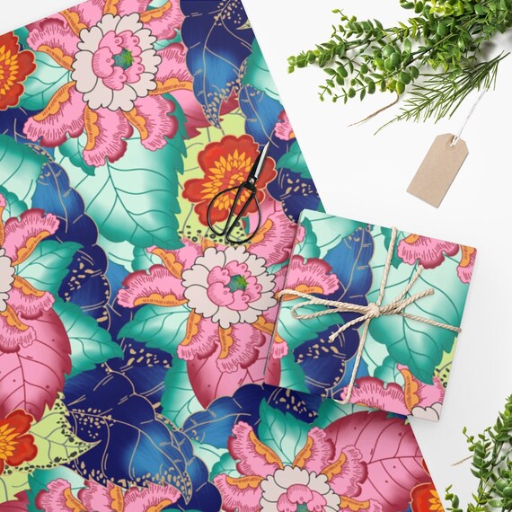 Tobacco Leaf Revival Wrapping Paper Etsy