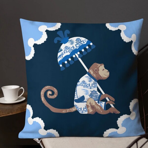 Monkey Pillow Etsy