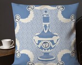 Wedgwood Blue Vase Throw Pillow