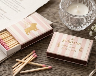 Custom Pet Matchboxes | Personalized Dog Portrait | Wedding Favor Keepsake Gift