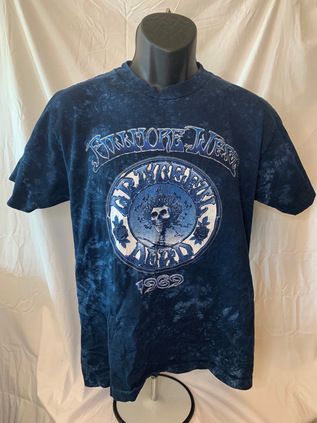 00's GRATEFUL DEAD 1969フィルモアウエスト Tシャツ M Grateful Dead Fillmore West T-Shirt - Navy Tie Dye | eDeadShop