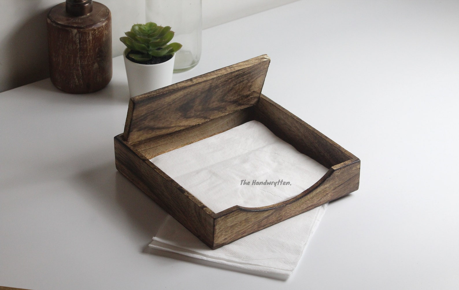 Wooden Napkin Holder for Dining Table Tissue Paper Stand. Etsy