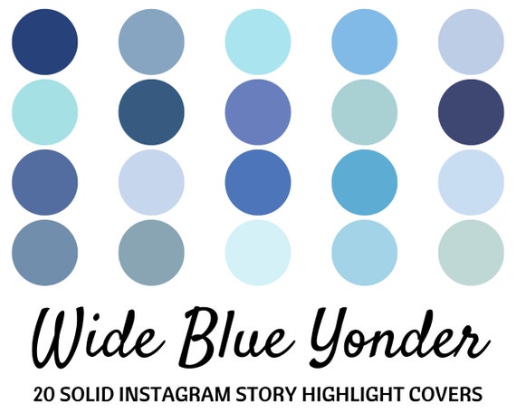 Dusty Blue Color Palette For Instagram Stories Highlight Etsy