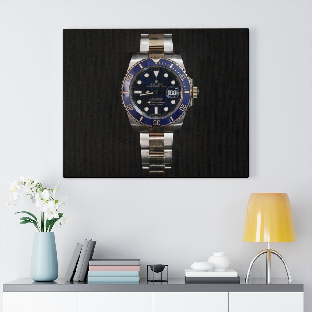 Rolex Watch Wall Art Canvas 2 Tone Submariner Millionaire Etsy