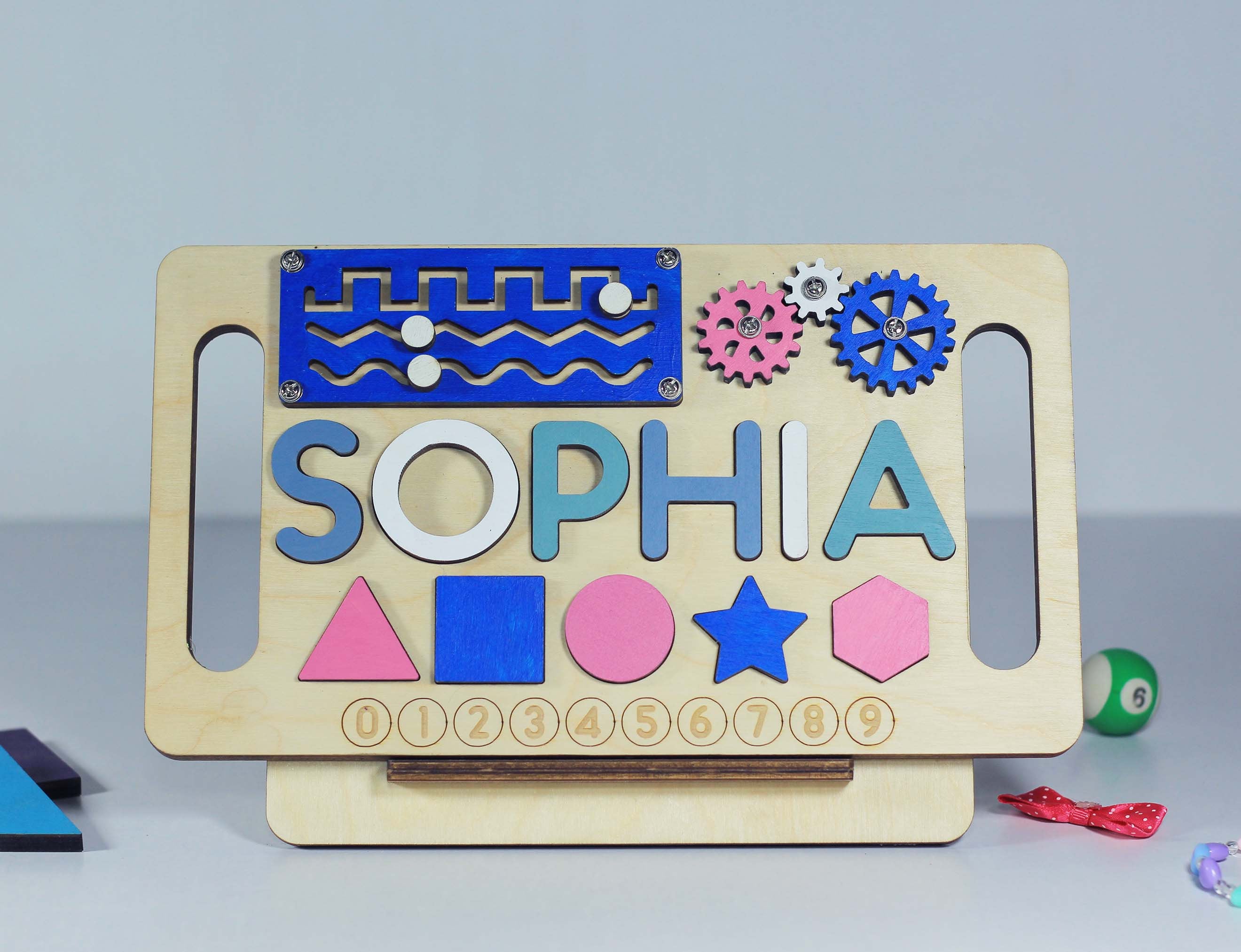 Personalized name puzzle with pegs Busy puzzle Wooden toys Etsy