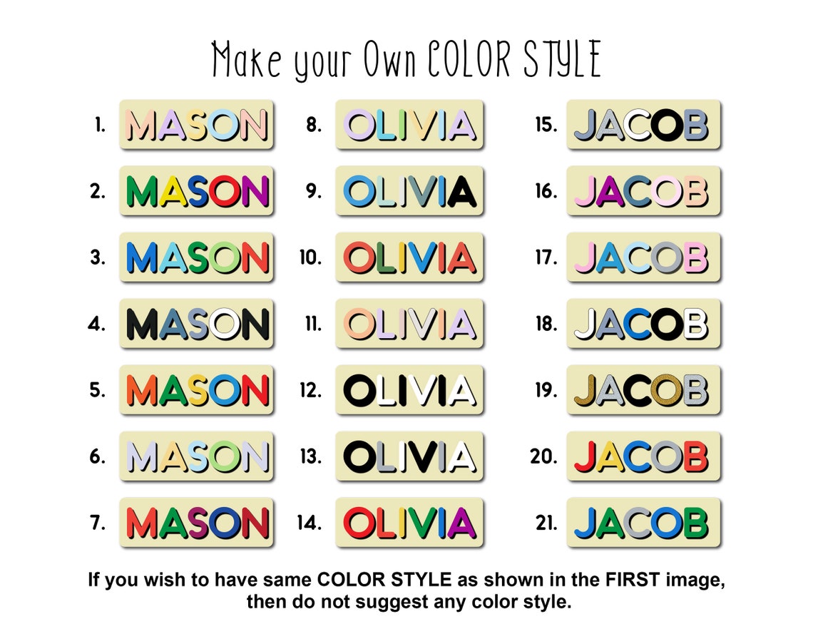 Name Puzzle Personalized Puzzle Wooden Custom Puzzle for Etsy