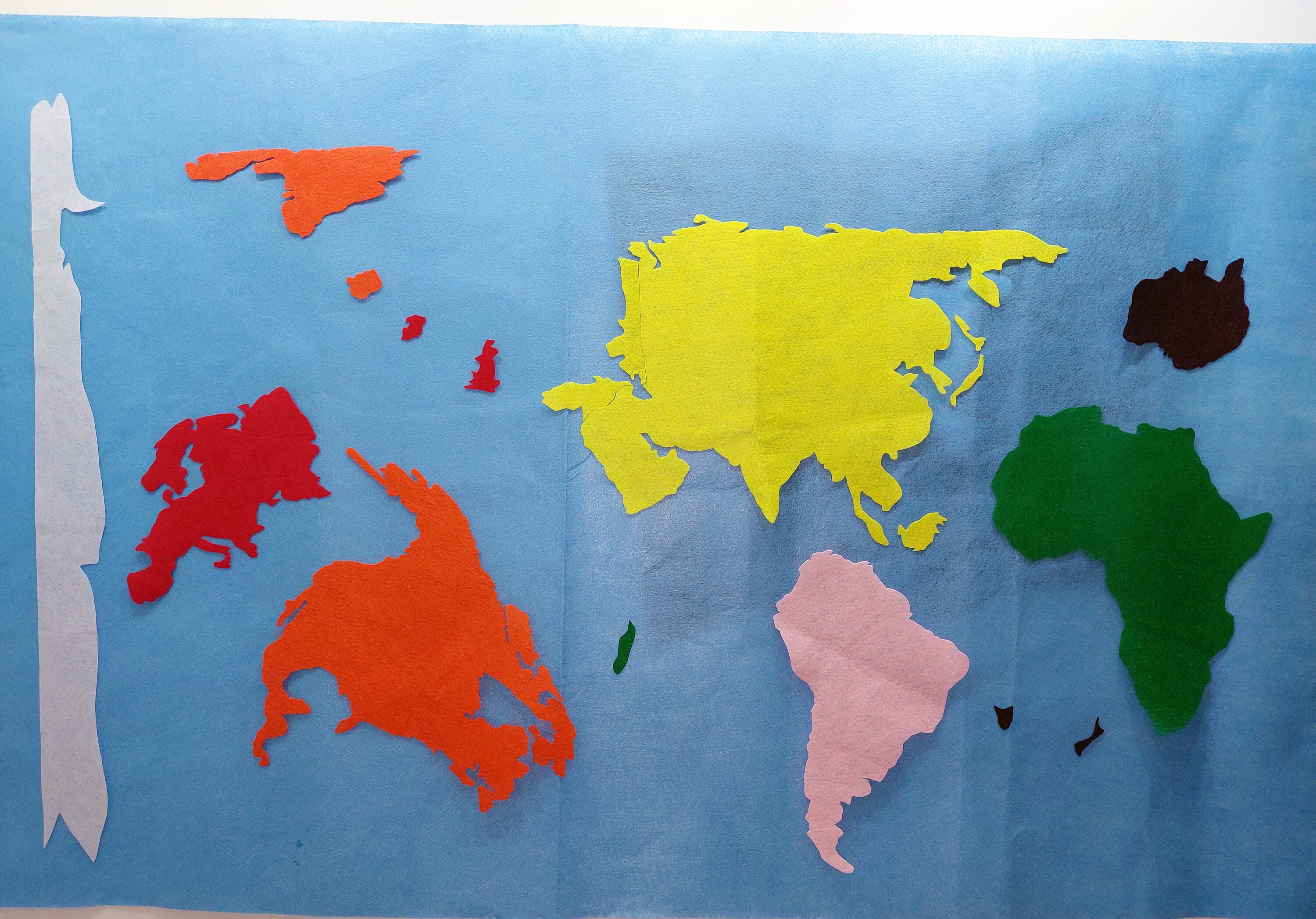 Felt World Map Pdf Pattern /pattern for Continents of the Etsy Australia