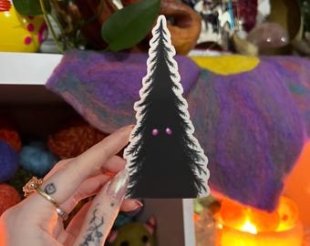I See Trees 5” sticker with transparent matte background